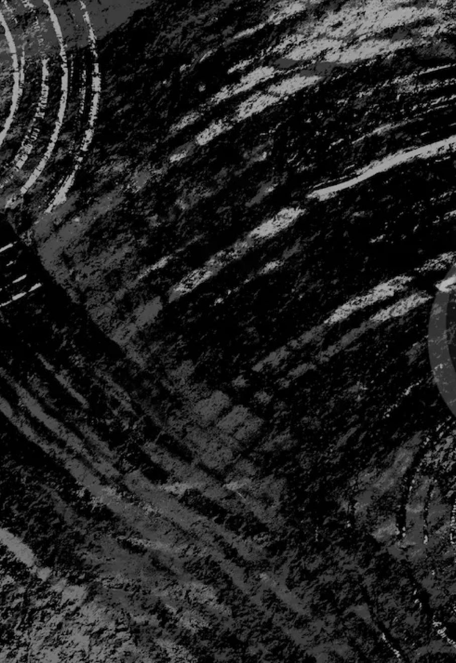 “Confusion” by JJ Ashton - Digital, mixed media, abstract painting in black, gray, and white.
